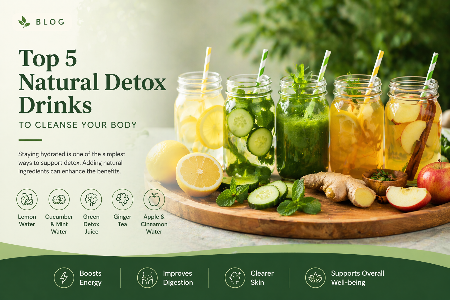 Top 5 Natural Detox Drinks to Cleanse Your Body
